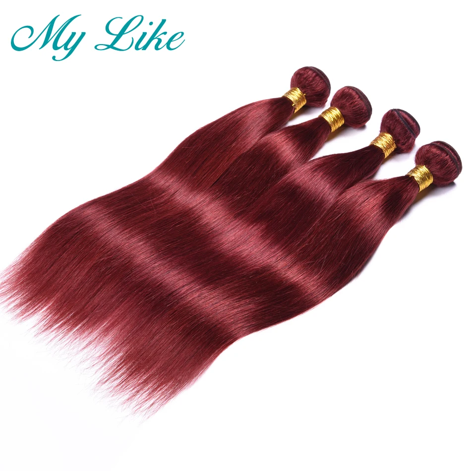 My Like Pre-colored Mink Brazilian Hair Weave Bundles #33 Red Non-remy Straight Weave Human Hair Extensions 4 Bundles Deals My Like Pre-colored Mink Brazilian Hair Weave Bundles #33 Red Non-remy Straight Weave Human Hair Extensions 4 Bundles Deals