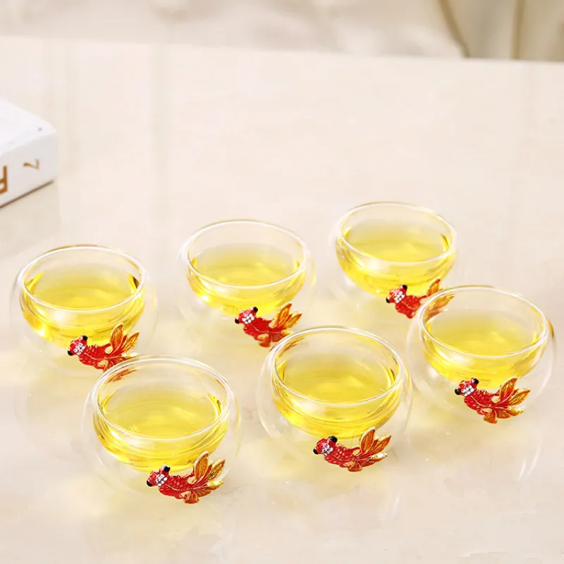 Китайский стиль стеклянный чайный набор кунг-фу чайный горшок набор из семи предметов чайный набор костюм бытовой чайный набор подарок