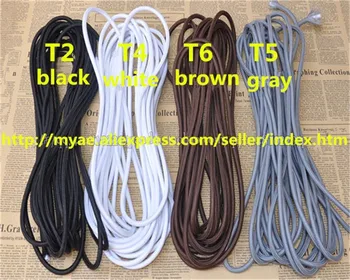 

100m/lot 2 core x 0.75mm2 Fabric Wire Textile Cable Braided Power Cord Vintage Electrical Wire cable electrique