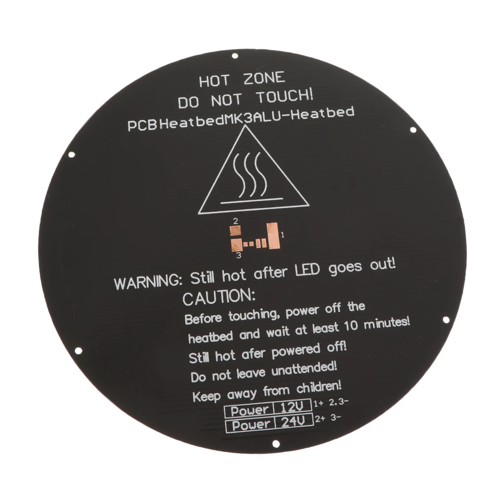 Round Aluminum Heat bed 3D Printer Heatbed Hot Plate 3mm for Delta Rostock