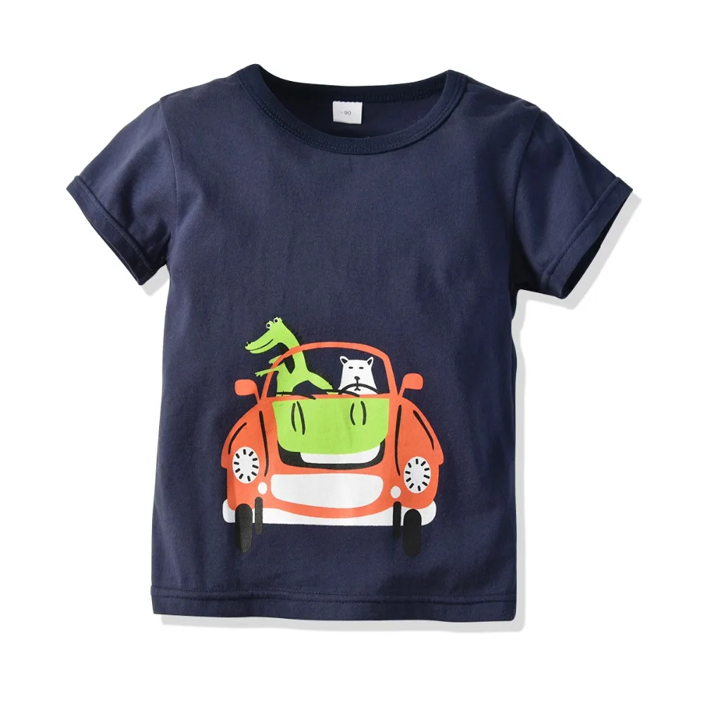 

2019 T Shirt Casual Fashion Toddler Baby Boys Girls Cotton Style Short Sleeve O-Neck Print T-Shirts For 2-7 Year Old