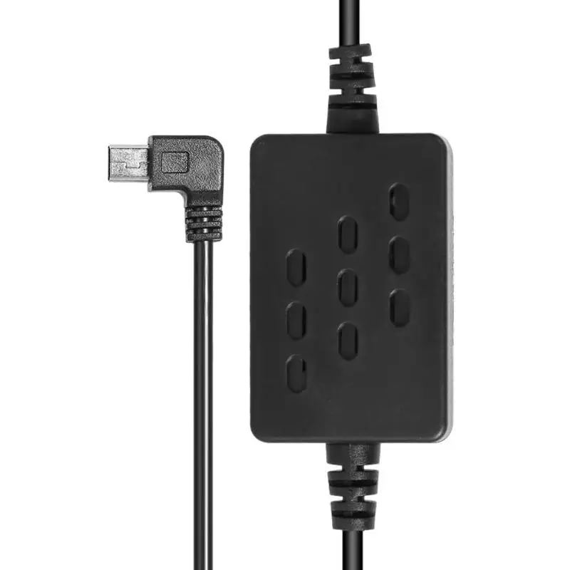 3 м DC 12 В до 5 инвертор конвертер Mini USB жесткий проводной Автомобильный кабель для зарядки правый угол для цифровой видеорегистратор gps