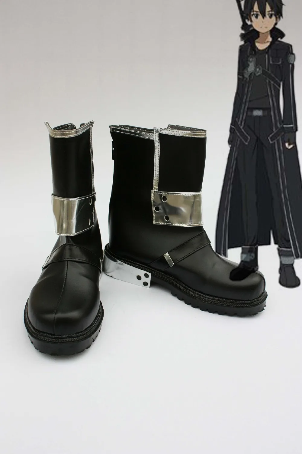 Free shipping Custom cheap black Kirito shoes from Sword
