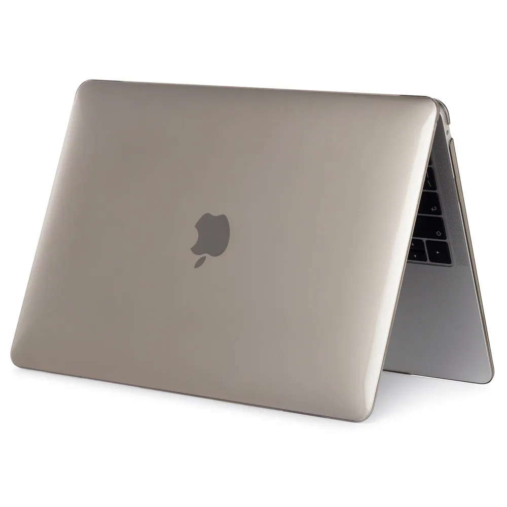 Прозрачный чехол с сенсорной панелью для Apple Macbook Air Pro retina 11 12 13 15 чехол для ноутбука для Mac 13 дюймов A2159 - Цвет: Crystal Gray