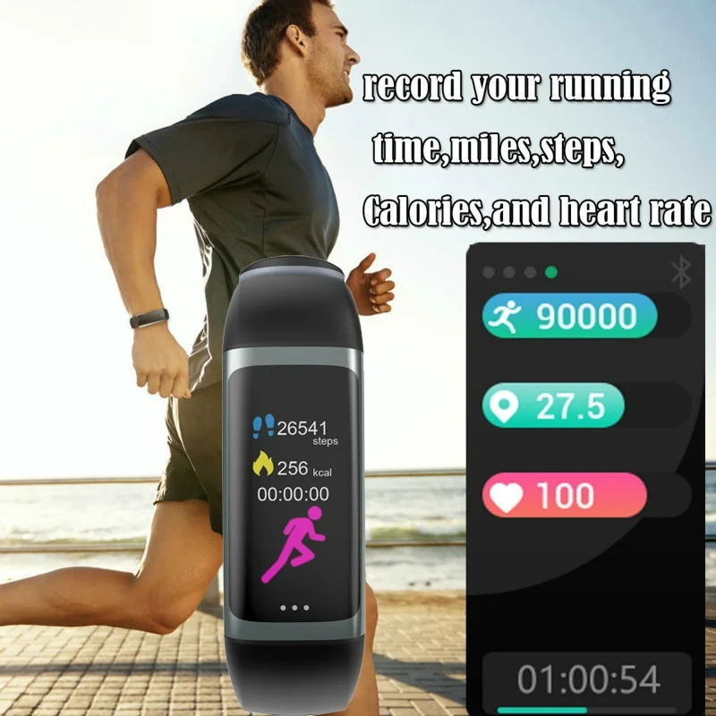  Smart Fitness Bracelet Tracker Watches Pedometer Heart Rate Monitor Smartband Blood Pressure Sports - 32919217682