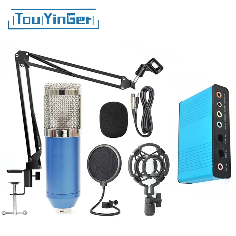 Touyinger BM800 микрофон в комплекте профессиональный конденсаторный Студийный KTV для
