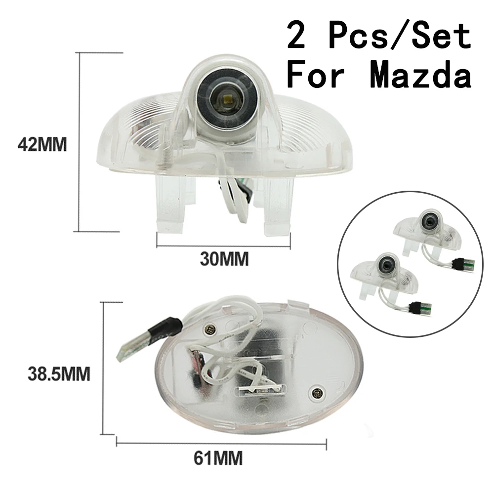 

2Pcs/Set Lens Include 5W Only For Mazda 6/RX8/A8/CX9/RUIYI 8 LED Courtesy Ghost Shadow Projetor With Logo