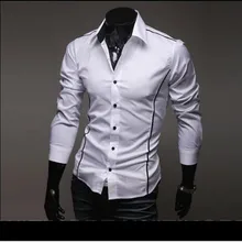 Брендовые новые стильные дизайнерские мужские рубашки высокого качества повседневные облегающие стильные рубашки 3 цвета Размер: M~ XXXL5902