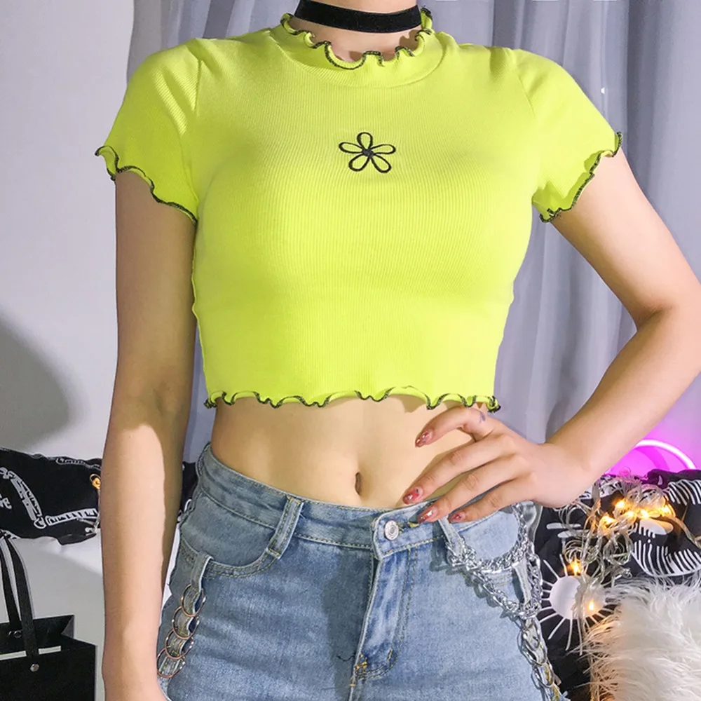 

New Hot Sale Women Short Sleeve T shirt Sexy T-shirts Female Casual Printed Tops Tee Summer Crop Top For Women Clothing Fashion