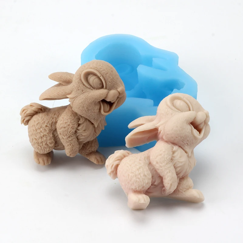 Silicone Soap Mold Rabbit Resin Mould Handmade Bunny Candle Soap Making Supplies Easter Home Decor Boowan Nicole silicone mold soap molds