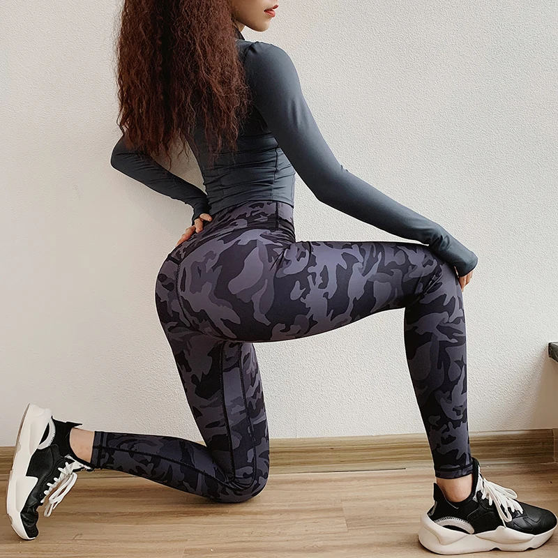 

Peatacle Energy Vital Camo Seamless Running Leggings Women High Waist Plus Size Yoga Pants Sports Tights Tummy Control Woman Gym