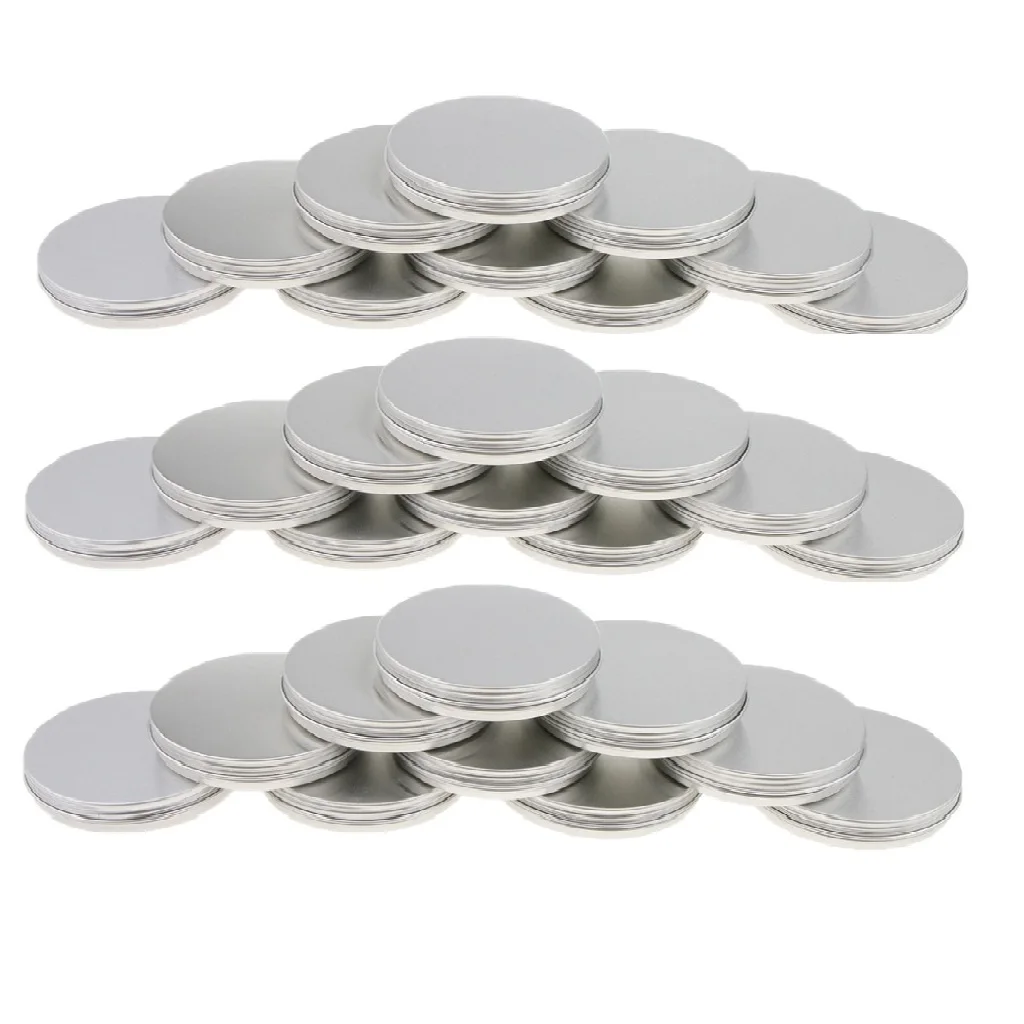 

30ml Aluminum Round Lip Balm Tin Cans Pots Container Bottle Screw Lid - Pack of 30Pcs