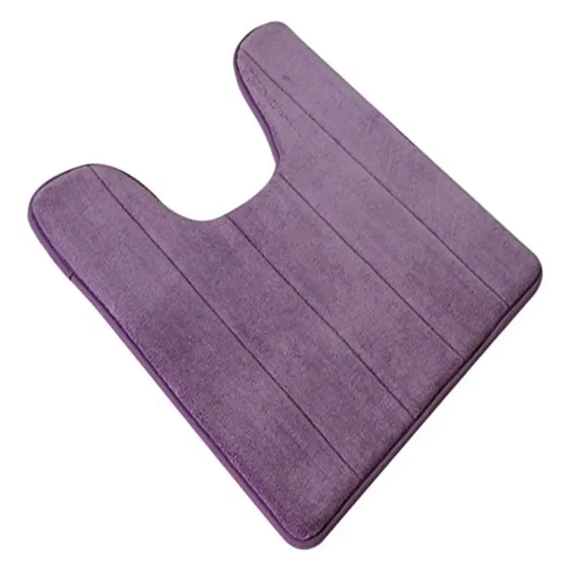 Missinterest/высококачественные u-образные коврики для ванной, мягкие коврики, Нескользящие домашние ковры для ванной комнаты, декоративные туалетные принадлежности 40*60 см - Цвет: Фиолетовый