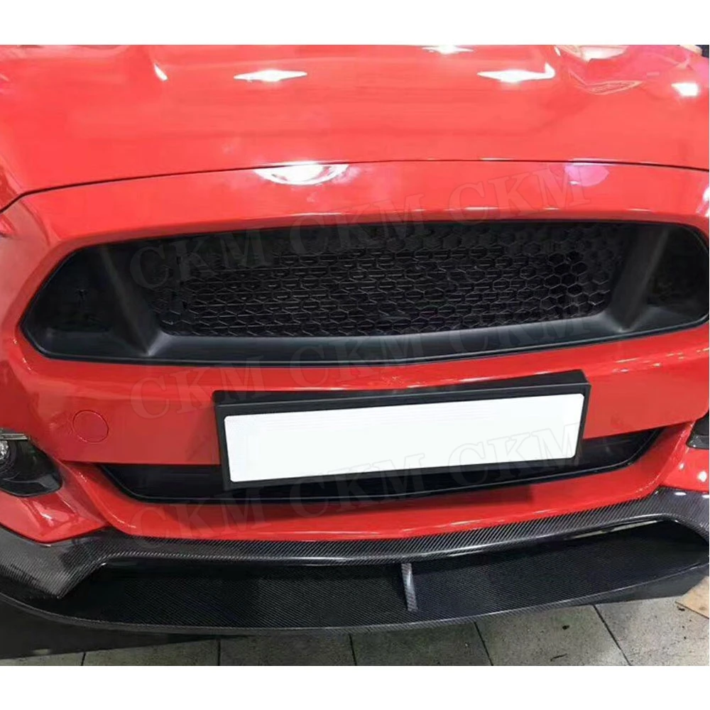 Передний спойлер для губ из углеродного волокна для Ford Mustang Coupe, защитная накладка на бампер