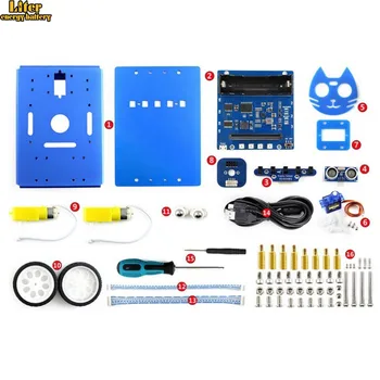 

KitiBot 2WD robot building kit for micro:bit,with controller BBC micro:bit