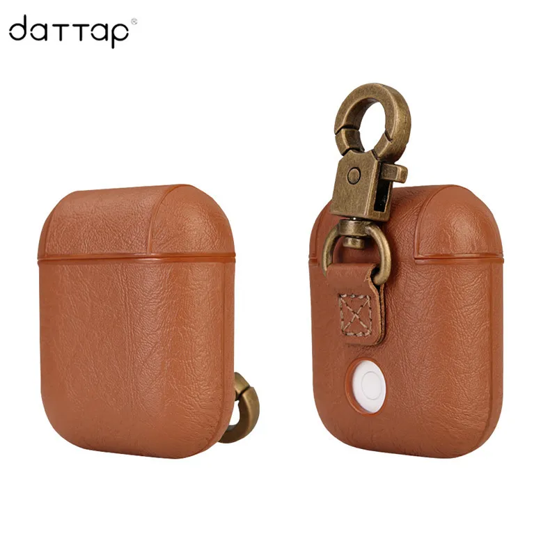 

Genuine Leather Earphone Case For Apple Airpods Cover Wireless Bluetooth Headphone Pouch Bag For Air Pods AirPod Accessories