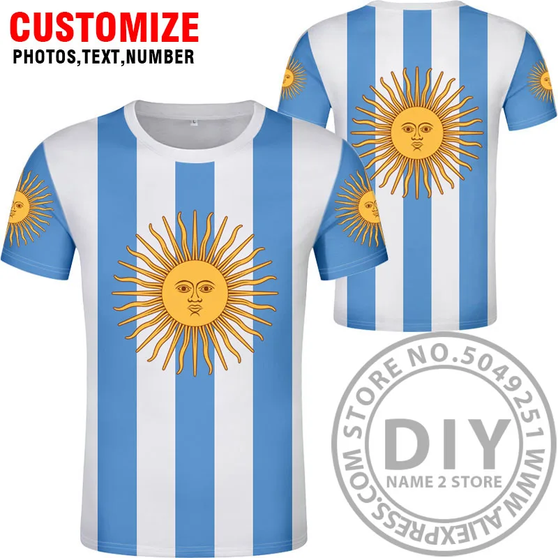 ARGENTINA футболка Бесплатная Персонализированная имя номер ARG страны gyms ar флаг