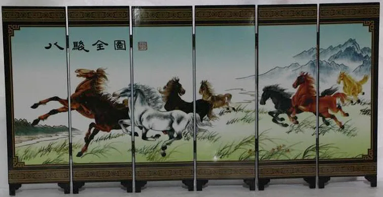 Восемь jun рисунок маленький экран лакированные изделия ручной работы с китайскими характеристиками