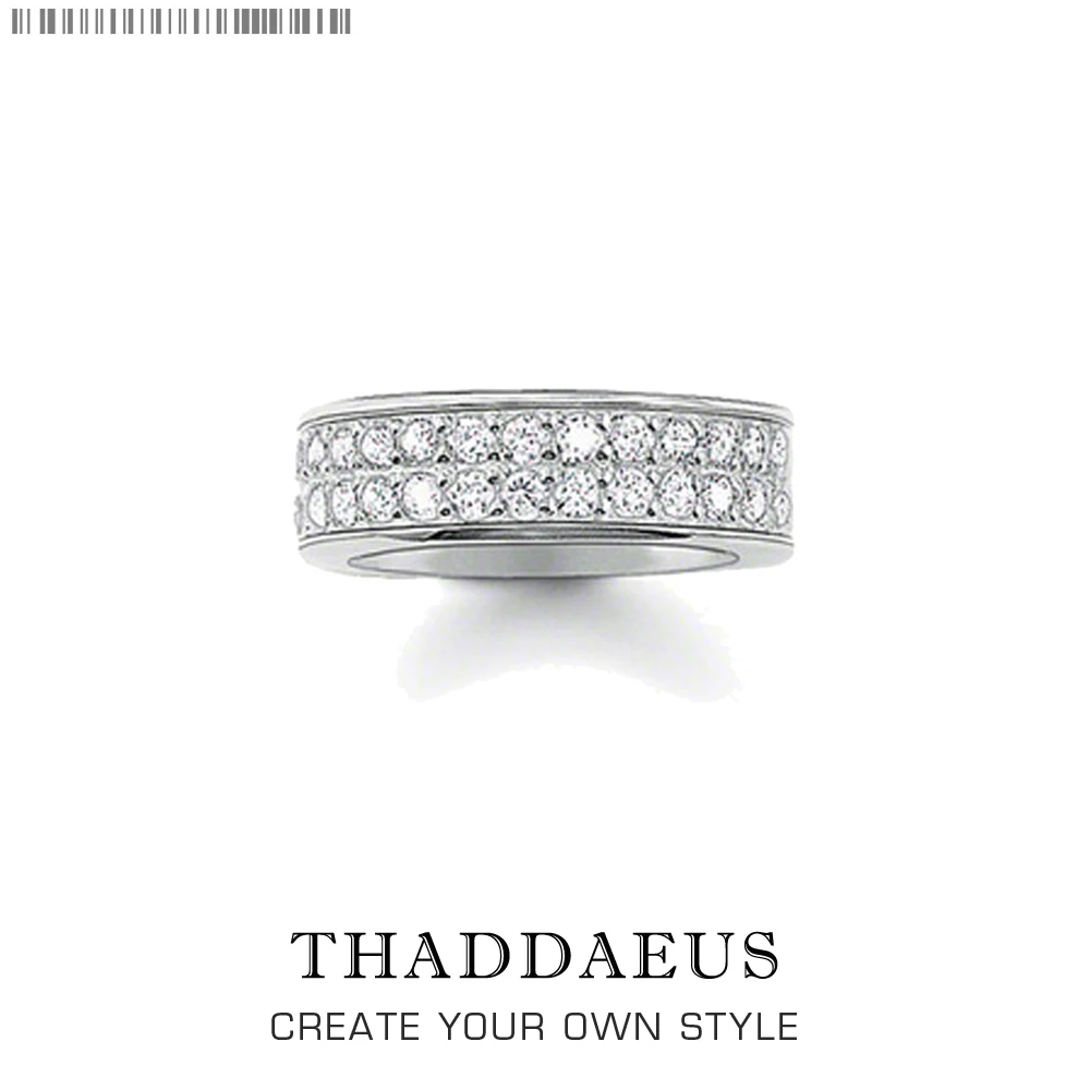 

Two Rows Ring,Thomas Style Glam Fashion Good Jewerly For Women,2017 Ts Gift In Silver,Super Deals