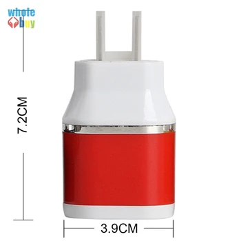 

100pcs Colorful 5V 2A Dual USB EU Plug Wall Charger Home Travel Power Adapter Cargador de celular For Android Phone