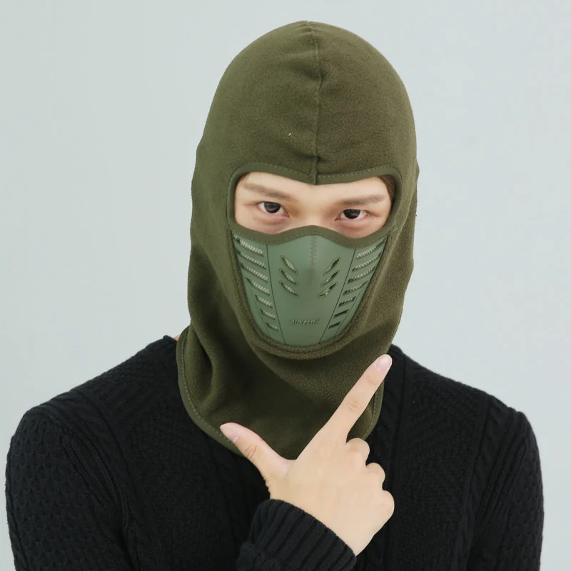 Акула Тигр сохраняет тепло велосипедная маска для лица многофункциональный шарф бесшовный в маске головной убор защита от пыли катание на лыжах Велоспорт маска для лица - Цвет: Зеленый
