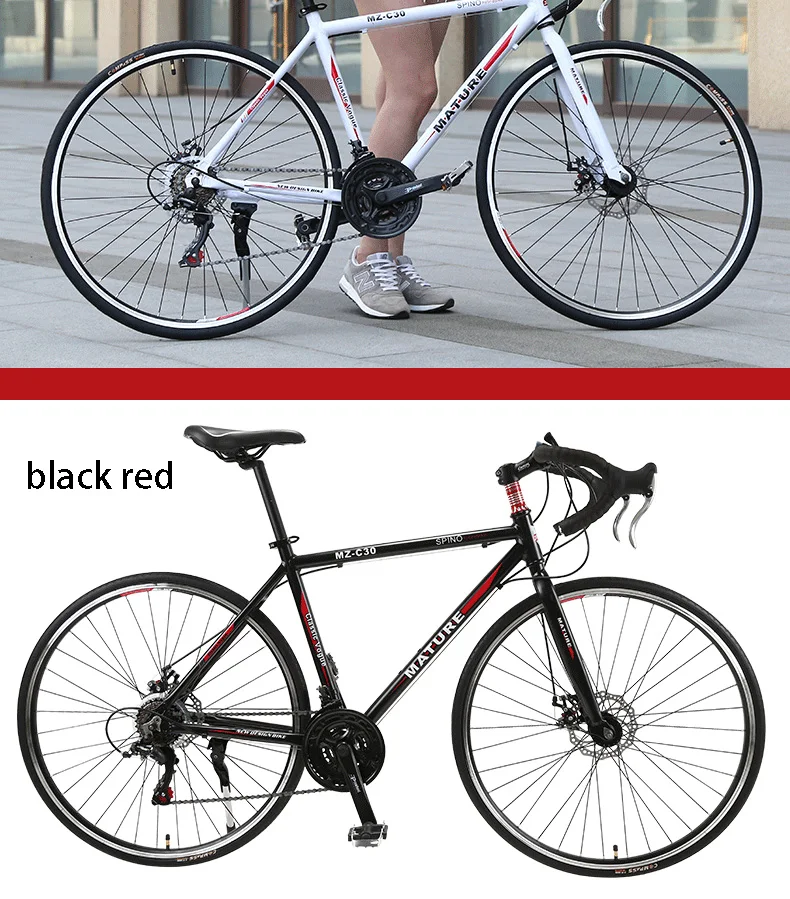 Cheap Aluminum alloy road bicycle, variable speed, disc brake 700C  jinmaizhuo 11