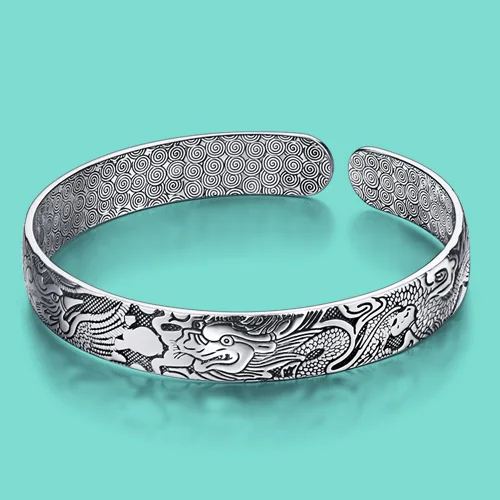 Ethnic style lady s font b charm b font font b bracelet b font Thai silver