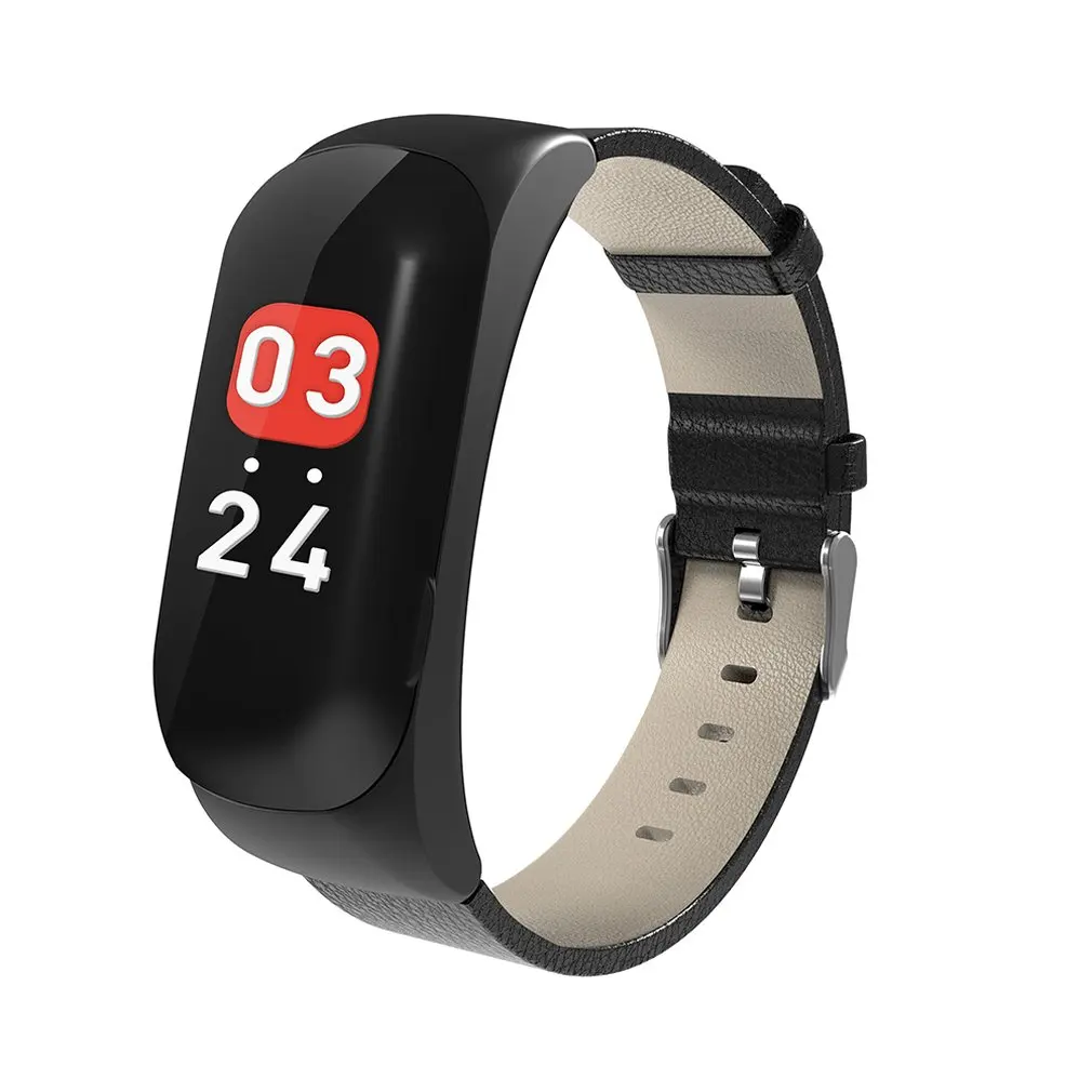 

C15 Smart Bracelet Earphones Compatible With Android IOS Smart Wristband Alarm Reminder Sleep Monitor Black