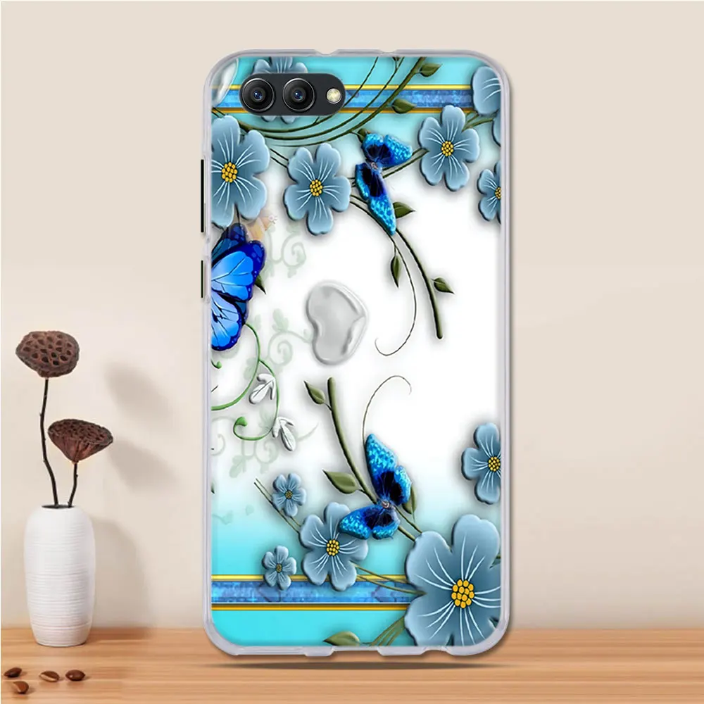 Силиконовый чехол для Huawei Honor 10 мягкая задняя крышка из ТПУ телефона Etui защитный с