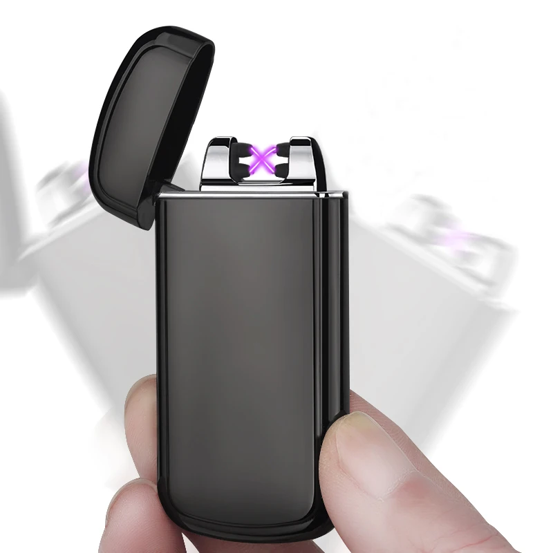 Ветрозащитная Зажигалка USB для защиты окружающей среды металлическая рельефная