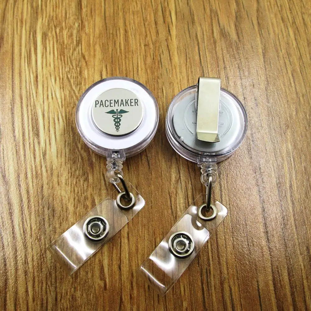 Pacemaker ID Badge Reel for Docter Nurse Teacher Student retractable recoil id badge holder office work fun | Украшения и