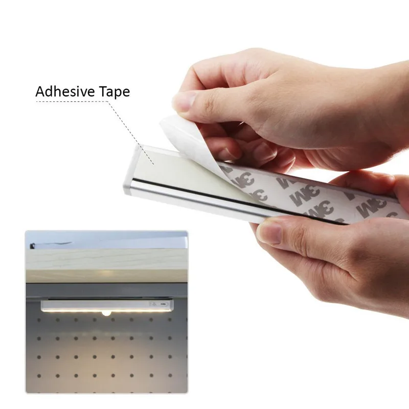 10LED USB Rechargeable Motion Sensor Night Light 10