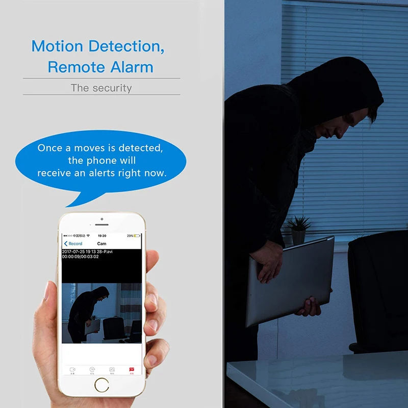 Невидимая ночная версия 1080P Wifi мини-камера беспроводная для обнаружения движения видео запись дистанционное управление портативный рекордер