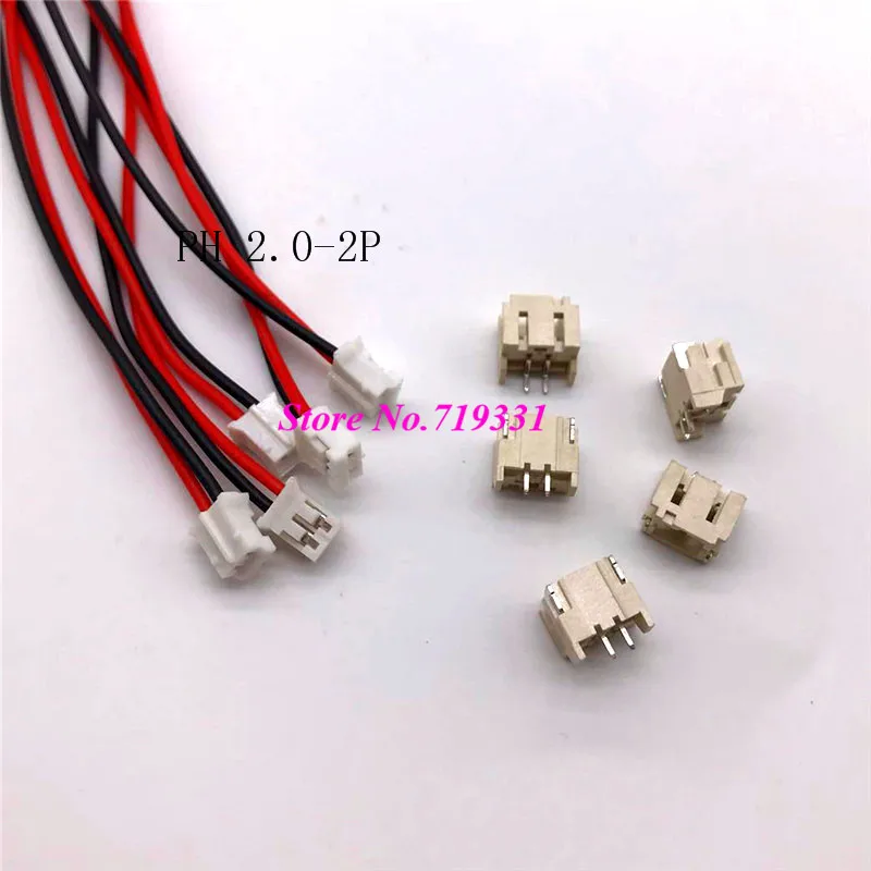 

PH 2.0mm 2 3 4 5 6 7 8 9 10P Male & Female SMD Connector Plug w./ Wired 10sets