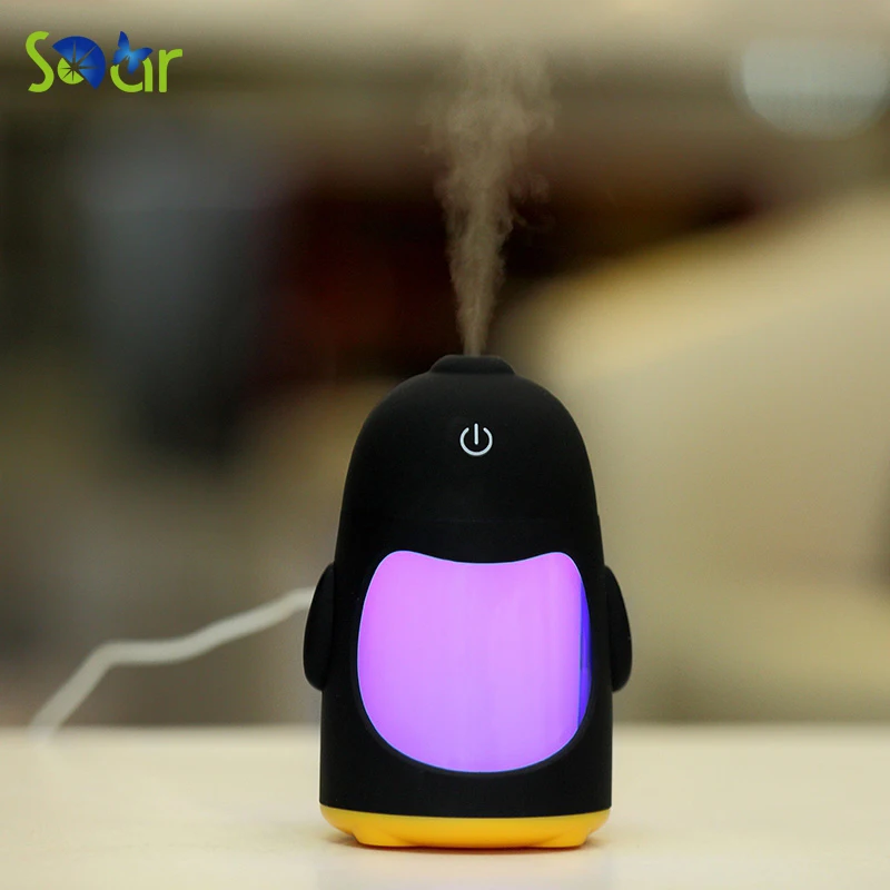 

5V USB Powered 150ML LED Lamp Penguin Night Light Air Humidifier Cool Mist Aroma Humidifier for Office Bedroom Baby Room