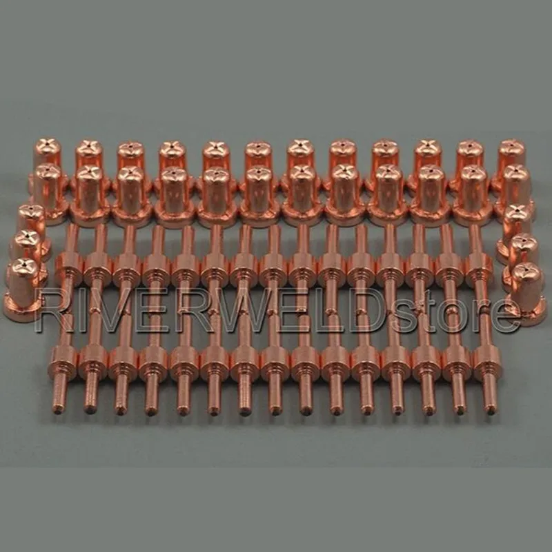 PT-31 LG-40 Air Plasma Cutter Cutting Torch Nozzle Electrode TIP Fit CUT40,40pcs