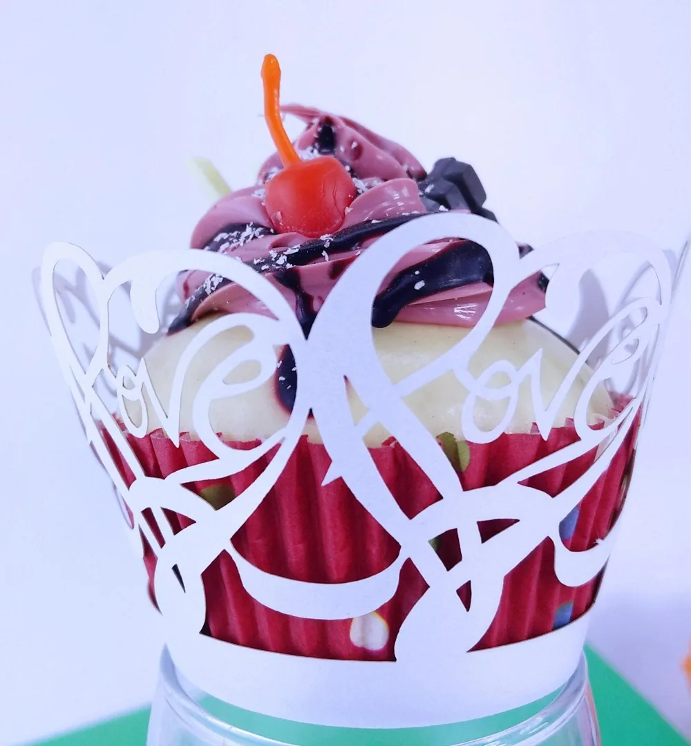 Wedding cake art paper cake paper cupcake wrapper,laser cut cup cake