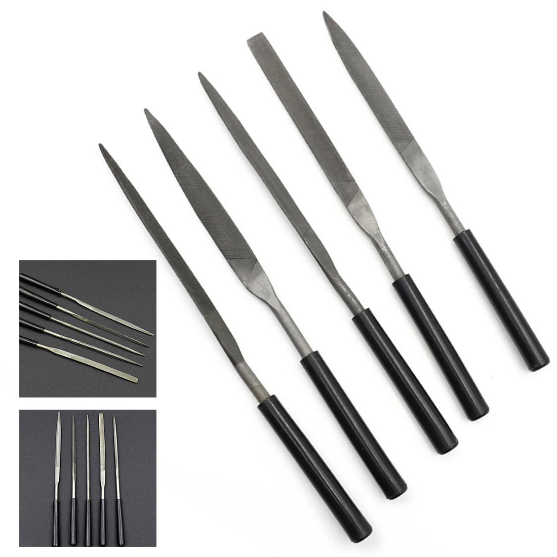

3x140mm 5pcs Hand Tools Needle File Set Jeweler Diamond Wood Carving Models Metal Glass Stone Craft Tools