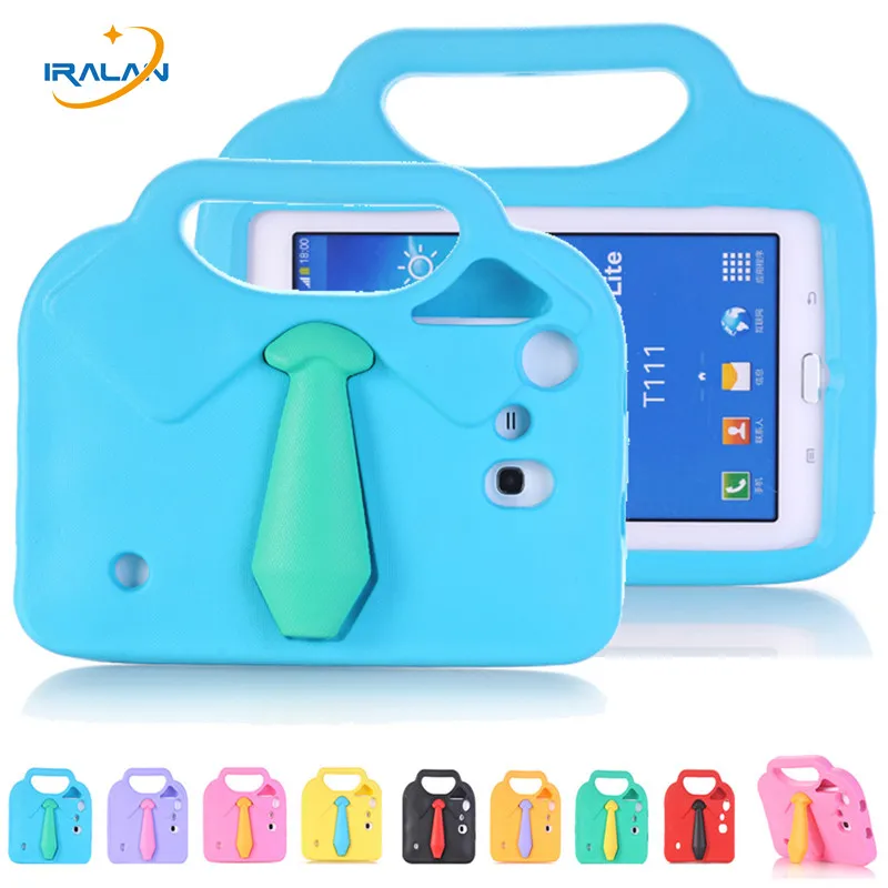 

2017 New Tie Kids Universal Case For Samsung Galaxy Tab 3 7 inch T230 T231 T210 T211 T110 EVA Shockproof Stand Cover+Free gift