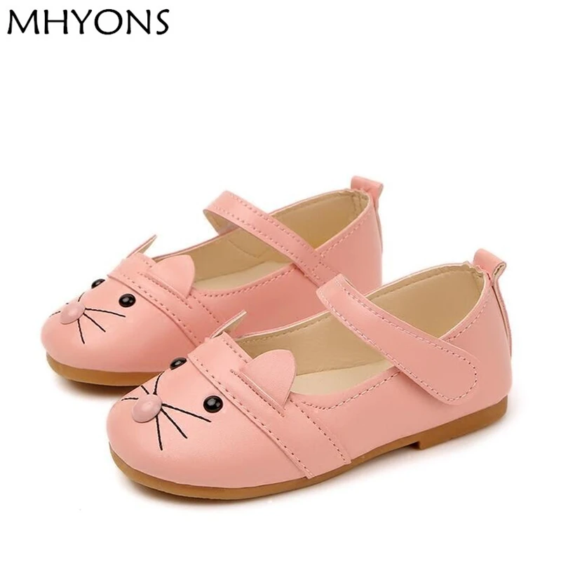 

MHYONS 2018 Kids Princess Shoes New Toddler PU Leather Bowknow Baby Girls Dance Sneakers Children Single Shoes For Girls 21~30