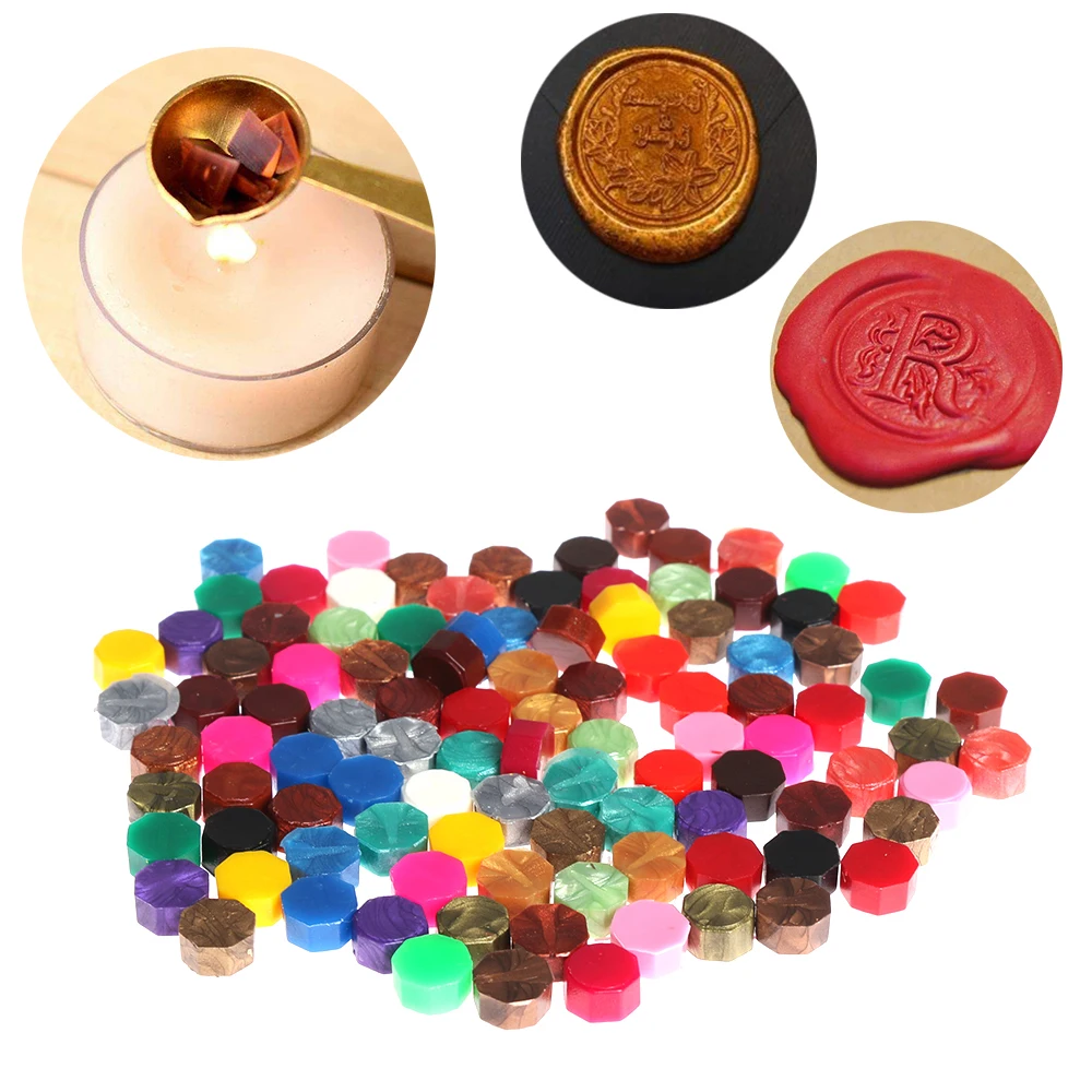 100Pcs Vintage Sealing Wax Tablet Pill Beads Envelope Wax Seal Sticks