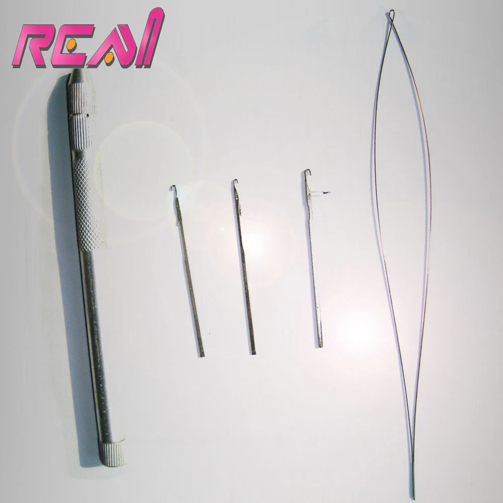 1pcs Hook Needle Pulling Needle Loop Micro Hair Extensions Tools with