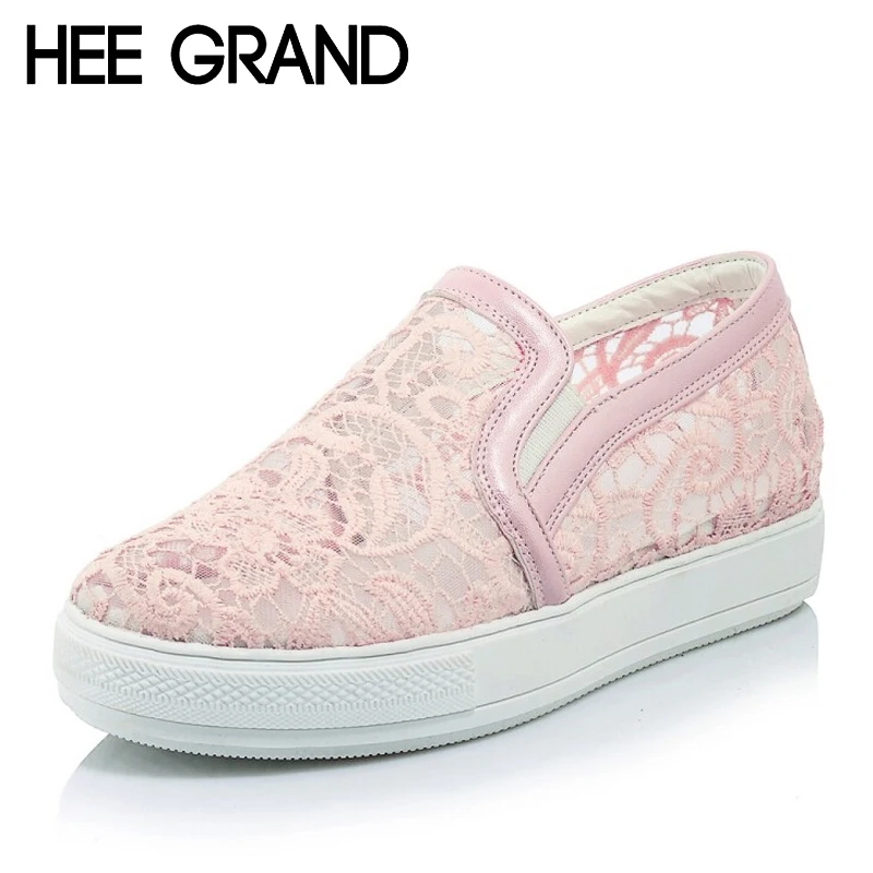 HEE GRAND/повседневные женские лоферы слипоны на платформе обувь плоской подошве