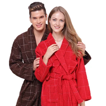 

Cotton bathrobe men nightgown XL women pajamas long thick soft blanket towel fleece robe home hotel summer winter