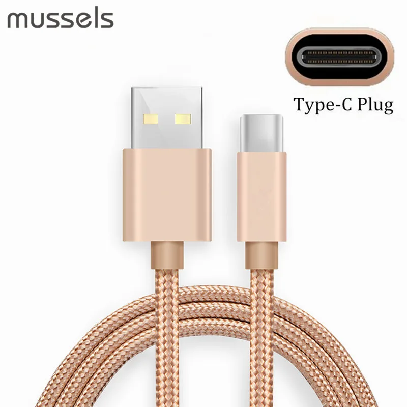 

MUSSELS USB Type C Cable For Samsung S10 S9 S8 A50 Xiaomi Redmi Note 7 2.4A Fast Charging USB C Charger Data Sync Phone Cable