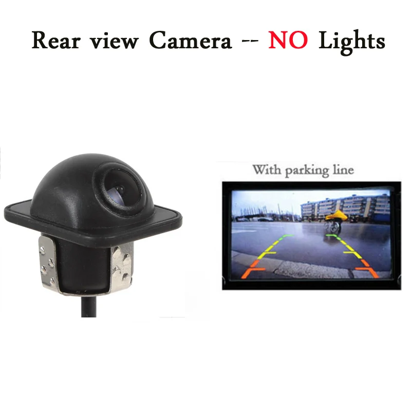 Koorinwoo HD CCD Камера фронтальная камера форма HD CCD Автомобильная камера заднего вида Универсальная парковочная камера заднего хода автомобиля видео система - Название цвета: No lights Rearview