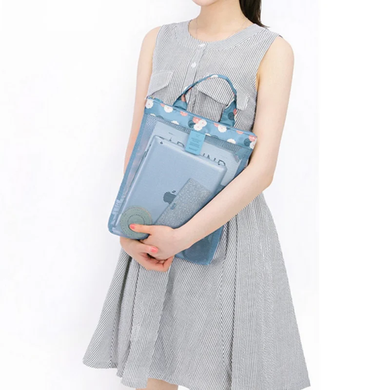 

Women Mesh Swimming Handbag Cosmetic Pouch Summer Beach Bag Portable Carrying Beach Ball Toys Clothes Case