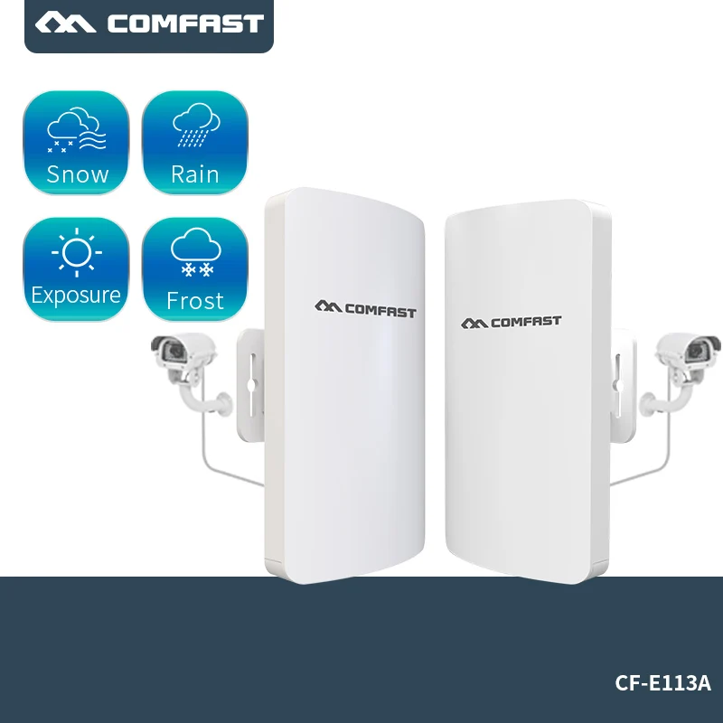 2 шт. COMFAST открытый wifi CPE 300 Мбит/с 5,8 ГГц мини беспроводной мост Точки доступа 11dBi Wi-Fi антенна 802.11a/an Nanostation