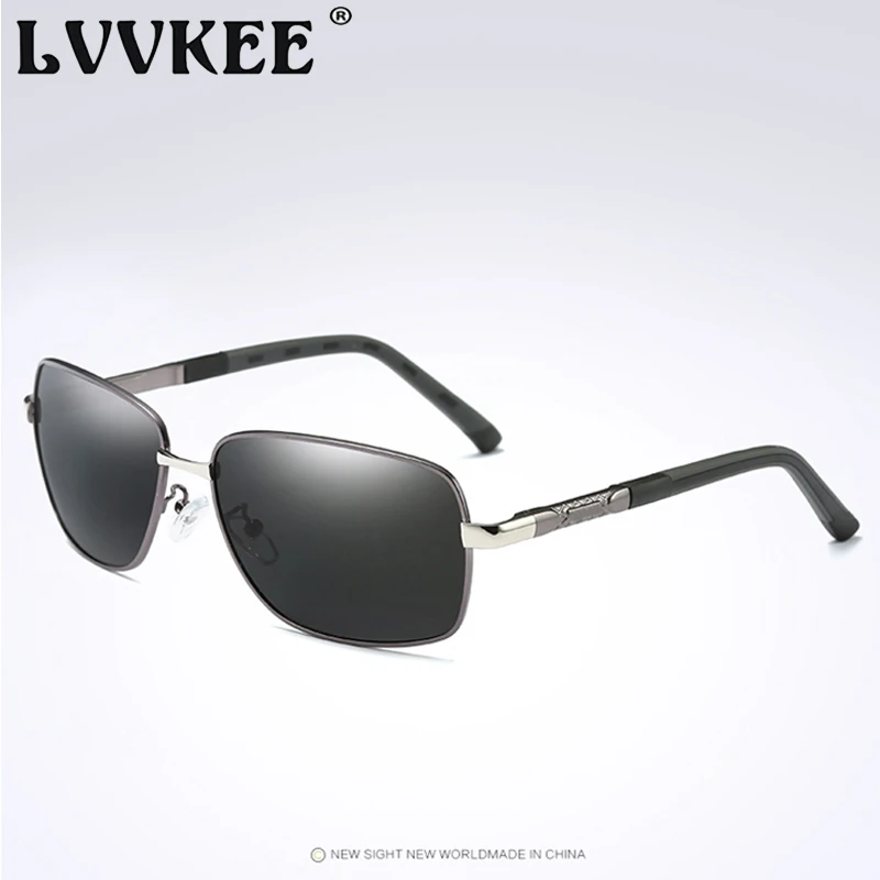 LVVKEE Роскошные брендовые дизайнерские квадратные поляризованные солнцезащитные очки для мужчин, солнцезащитные очки для вождения, женские очки с оригинальной коробкой
