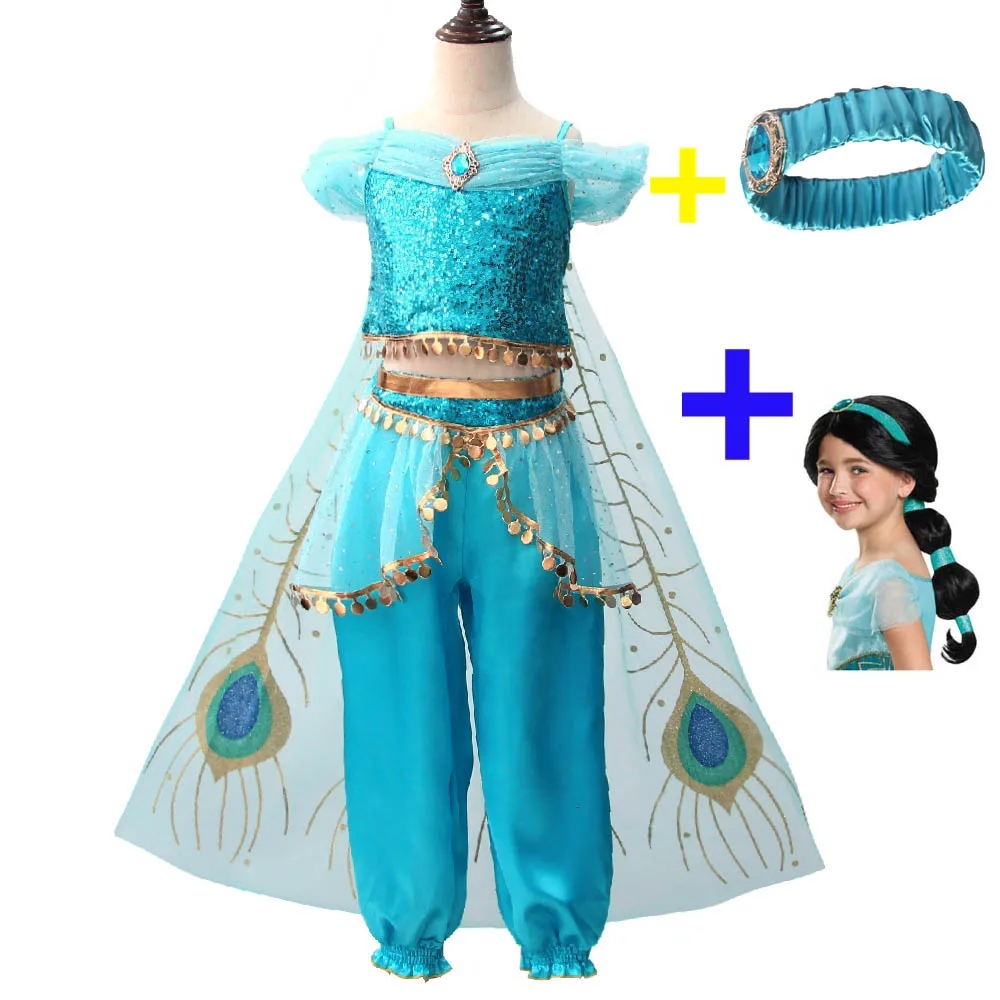 

Girls Jasmine Costumes Children Dress Aladdin's Lamp Cosplay Costume Kids Princess Fancy Dress Halloween Costume Christmas Gift